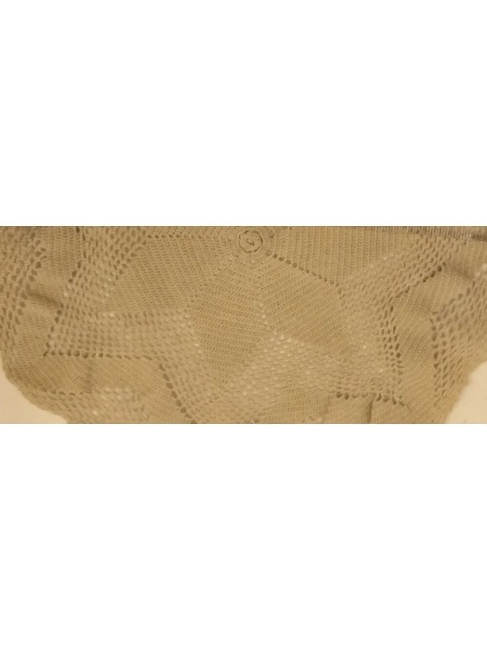 Doily Beige Star Hand Crocheted Round Octagon Grannycore Vintage 12 inch